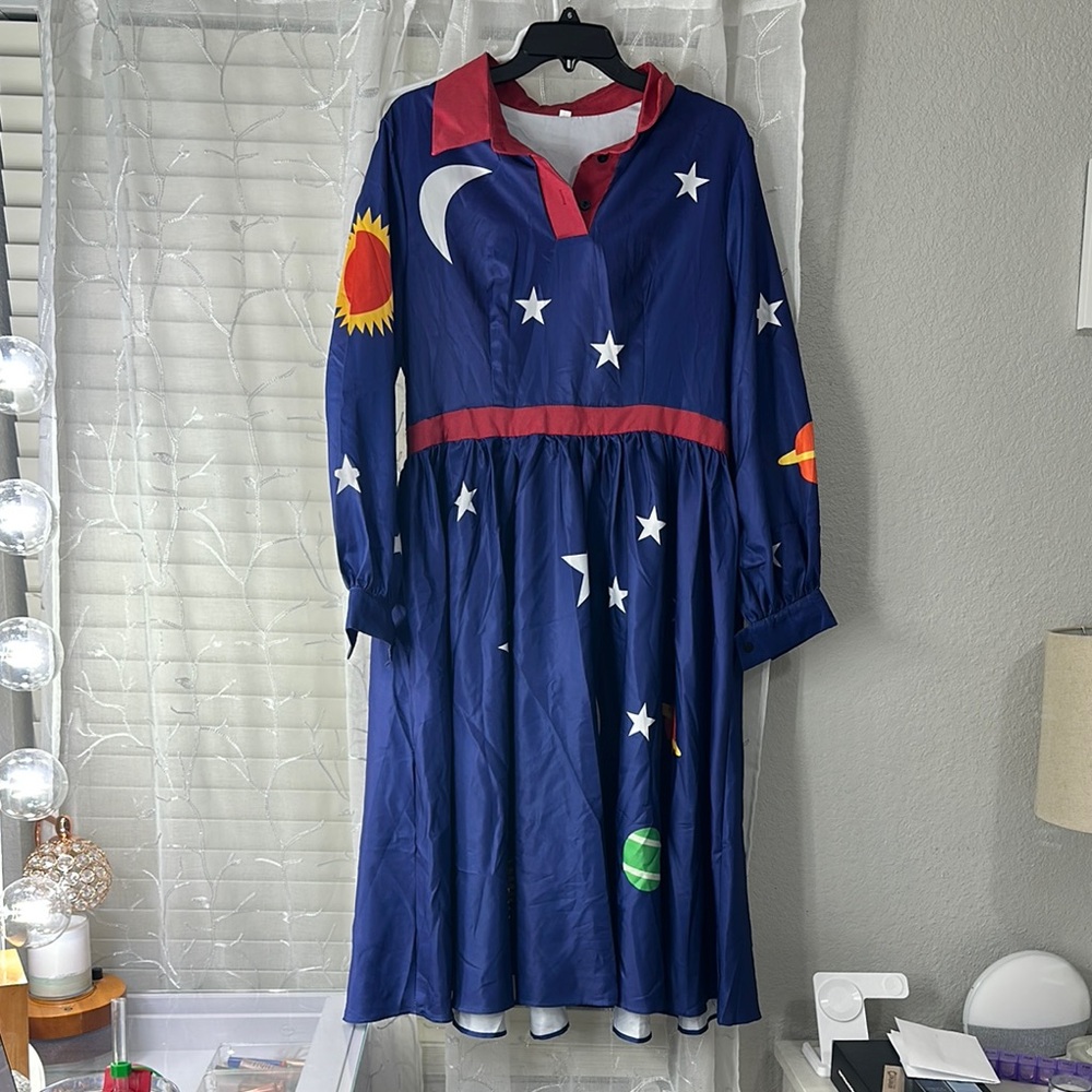 Ms. Frizzle Themed Blue Dress